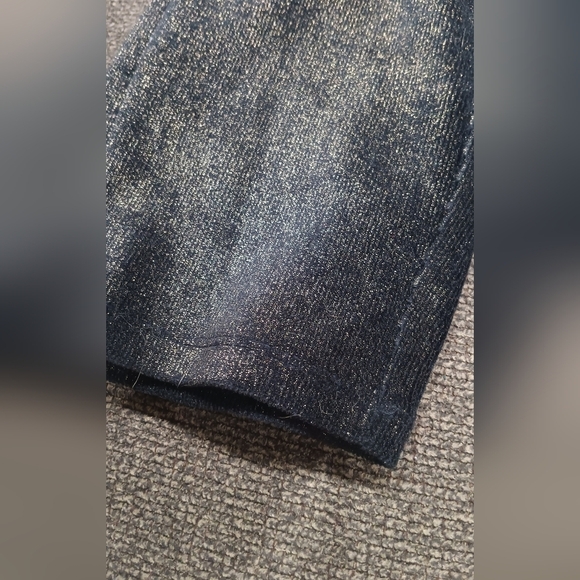 Michael Kors Foil Black Gold Metallic Leggings Sz 2X Stretch Figure Flattering - Picture 3 of 10